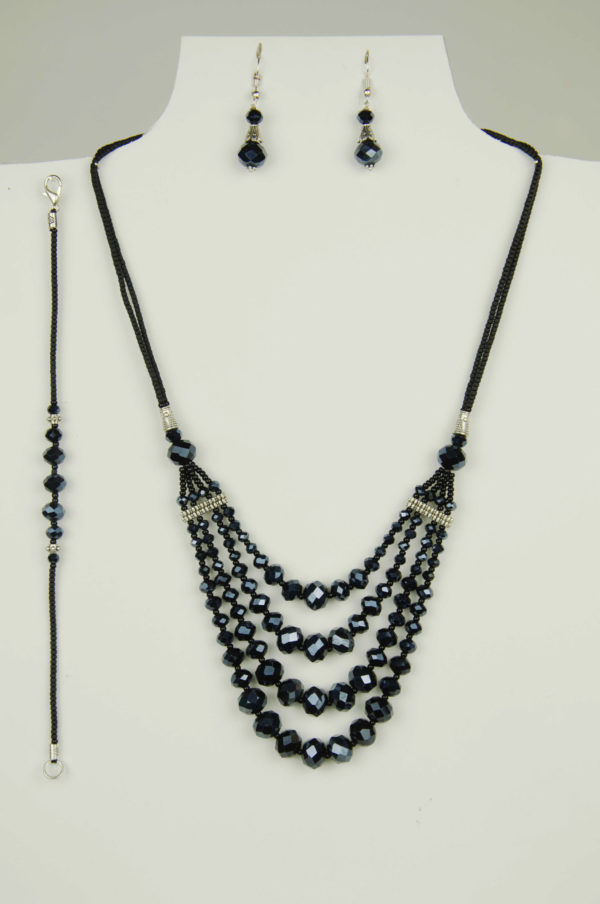Black Crystal Necklace